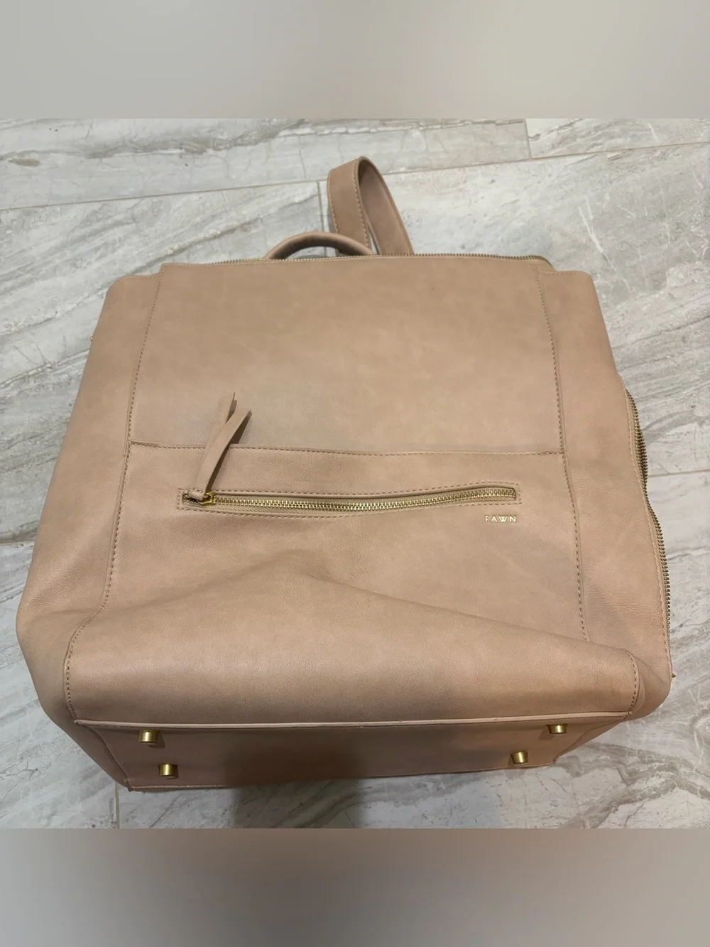The Fawn + Nordstrom Square Diaper Bag  Backpack Beige